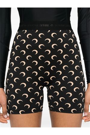 Shorts nero con stampa Crescent Moon MARINE SERRE | WSH007ACJER0001IT99
